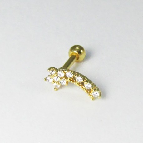 Piercing para Orelha Banhado a Ouro com Cometa Divino - 6ORE356