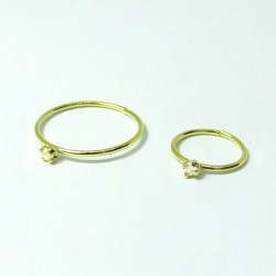 Piercings de Nariz - Ouro Amarelo 18k com Zircônia - 2NOU21