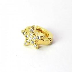 Piercing de Orelha Dourado - Argolinha Clicker Divina - 6ORE521