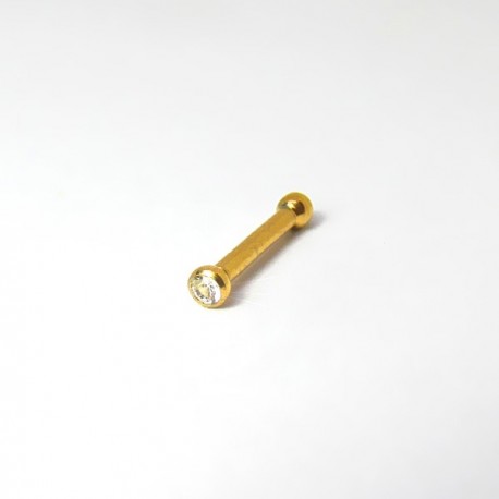 Mini Piercing para Tragus ou Hélix - Ponto de Luz PVD Gold - 7TRG66