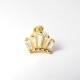 Piercing de Orelha Dourado - Coroa de Zircônias - 6ORE575