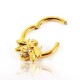 Piercing Daith Argolinha Clicker em Aço ou PVD Gold com Abelha com Zircônia - 6ORE564