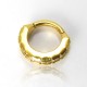 Piercing de Orelha Conch ou Helix - Argolinha Square Zircônia Cubic - Aço Cirúrgico PVD Gold - 6ORE700
