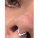 Piercing Orelha ou Septo Argolinha Clicker V Shaped - 100% em Aço Cirúrgico - 6ORE718