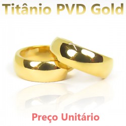 Piercing ou Brinco - Argola Clicker em Titânio - PVD Gold - 6ORE752