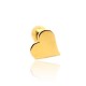 Piercing de Orelha em Aço Cirúrgico - Mini Coração - Prateado ou Banhado a Ouro - 6ORE872