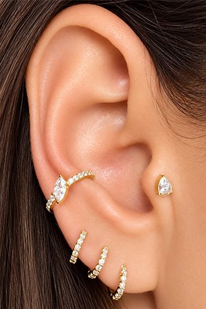 Piercings para Conch Piercing conch em aço cirúrgico