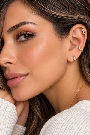 Piercings de Orelha Piercing de orelha em aço cirúrgico e titânio