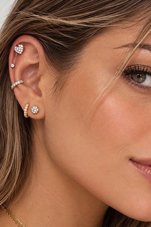 Piercings para Hélix Piercing hélix em aço cirúrgico