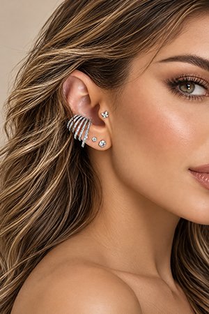 Piercings Linha Luxo Piercings de luxo em titânio e ouro